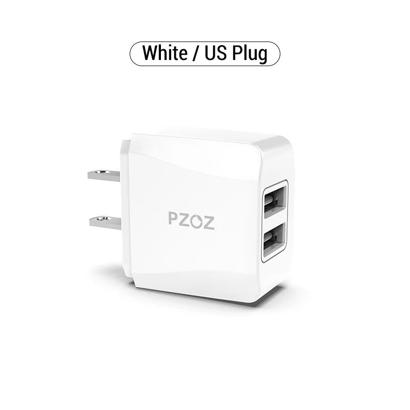 PZOZ USB зарядное устройство 2a Быстрая зарядка для путешествий адаптер с европейской вилкой портативное настенное зарядное устройство кабель для мобильного телефона двойной usb США штекер зарядное устройство - Тип штекера: White US Plug