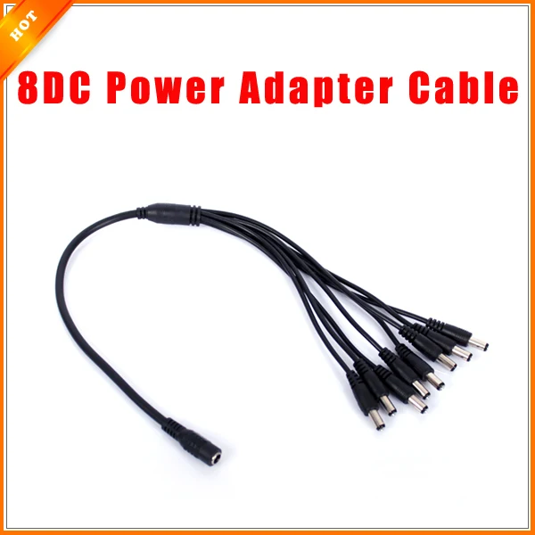 bilder für Freies Verschiffen 10 teile/los 1 bis 8 DC Power Splitter-adapter-kabel Cctv-kamera Kabel für Sicherheitssystem bilder für Freies Verschiffen 10 teile/los 1 bis 8 DC Power Splitter-adapter-kabel Cctv-kamera Kabel für Sicherheitssystem