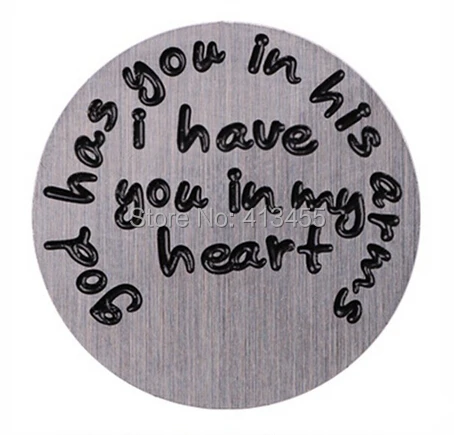 Оптовая продажа 10 шт./лот лот God Has You In His Arms I My Heart плавающие оконные пластины из