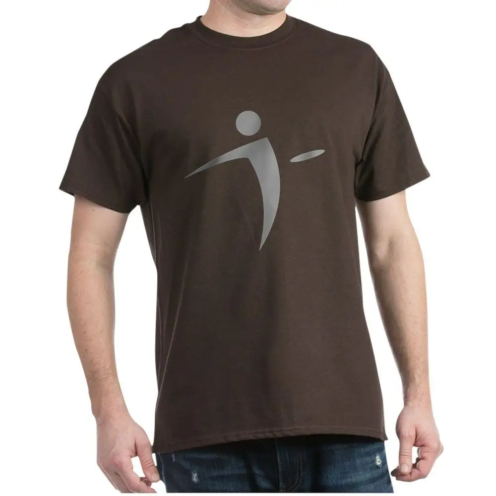 CafePress Nano Disc Golf Темная футболка 100% хлопковая Футболка (1672535999) | Мужская одежда