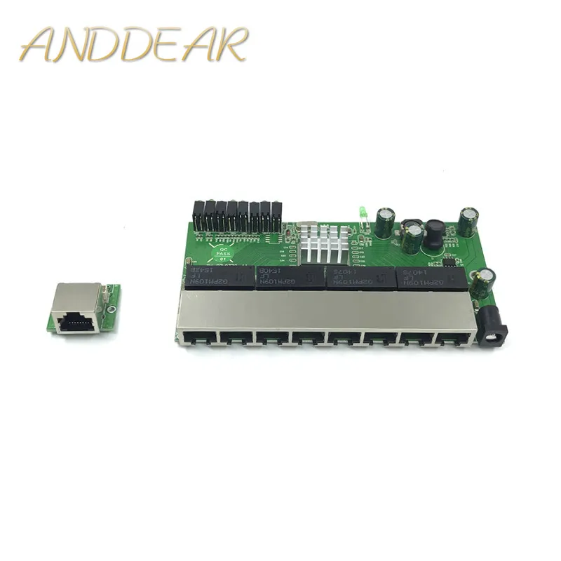 OEM PBC 8-портовый гигабитный Ethernet коммутатор 8 портов met 8-контактный разъем 10/100/1000 m