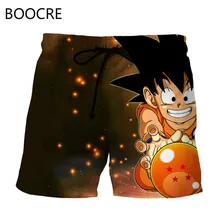 Dragon Ball Z мужские летние повседневные шорты Супер Saiyan Kid Son Goku Majin Buu Burdock Dragon Ball 3D пляжные шорты с рисунком, большие размеры