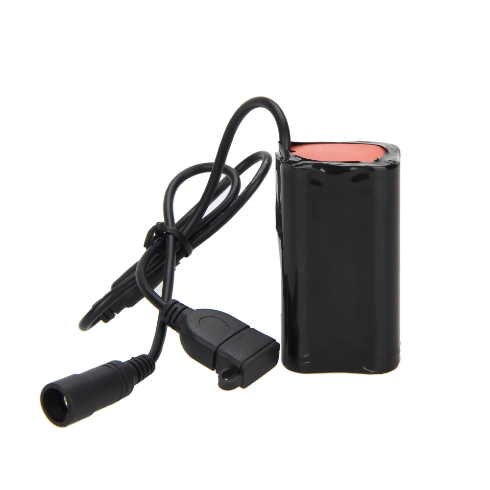 Clearance Dual Interface Bike Light Power Supply 8.4 V 6400 mAh 4x 18650 Recharageable Battery Pack for Bicycle Lamp 3