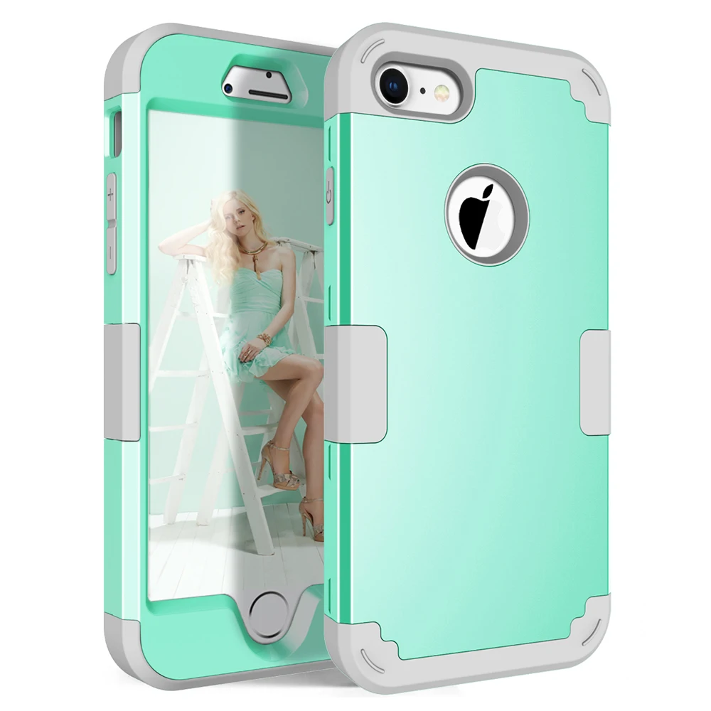For Apple iPhone 8 Case Shockproof Protect Hybrid Hard Rubber Impact Armor Phone Cases For iPhone 7/8 Plus Cover