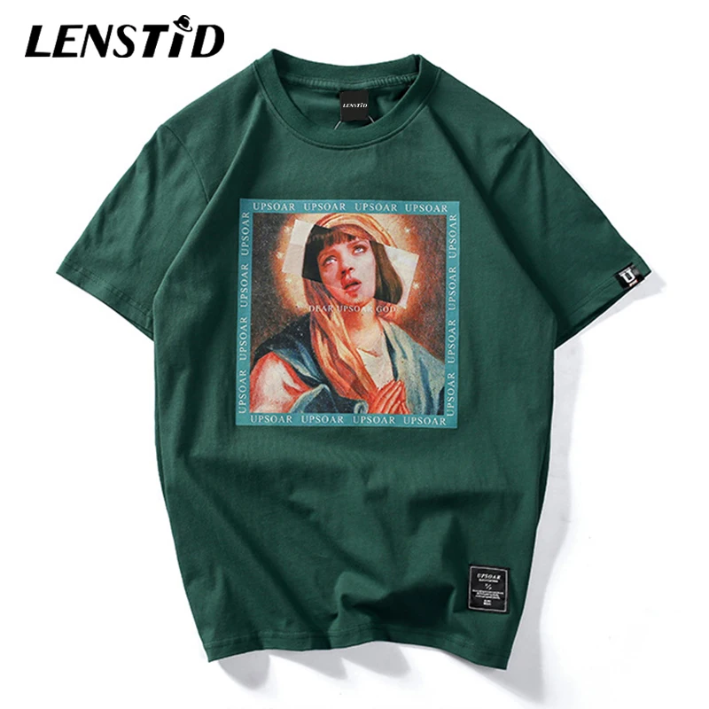 LENSTID Virgin Mary мужские футболки 2019 новые Забавные с короткими рукавами принтом