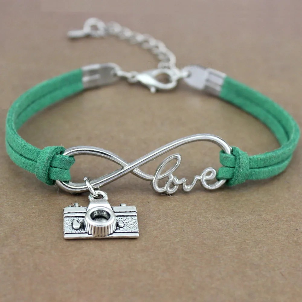 

Photography Camera Music Note Musical Key Infinity Love Charm Bracelets Women Men Girl Boy Unisex Fashion Jewelry Red 20 Colors