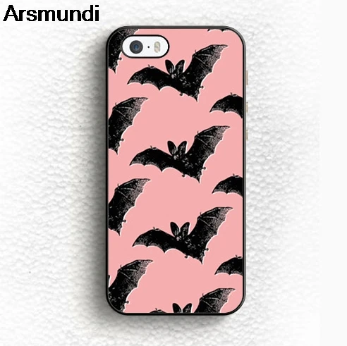 

Arsmundi Goth Vampire Bat Gothic Grunge Phone Cases for iPhone 4S 5C 5S 6S 7 8 Plus XR XS Max X Case Soft TPU Rubber Silicone