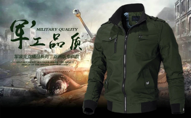 Brand Military Jacket Men High Quality Plus Size 4XL Men's Winter Autumn Thick Thermal Coat Casual Cotton Mens Jacket Coat 9903