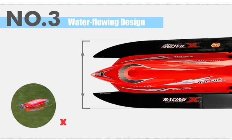 Красная и желтая высокоскоростная радиоуправляемая лодка HQ-959 20-25 км/ч 2,4 г радиоуправляемая лодка скоростная радиоуправляемая гоночная лодка детская игрушка детский подарок