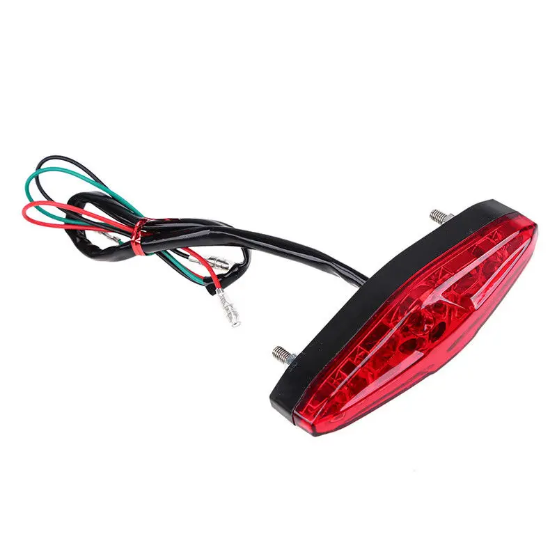 Universal 15LED Motorcycle Rear Light Moto Tail Brake Lights Indicator Lamp For ATV Quad Kart Universal Cafe Racer Red