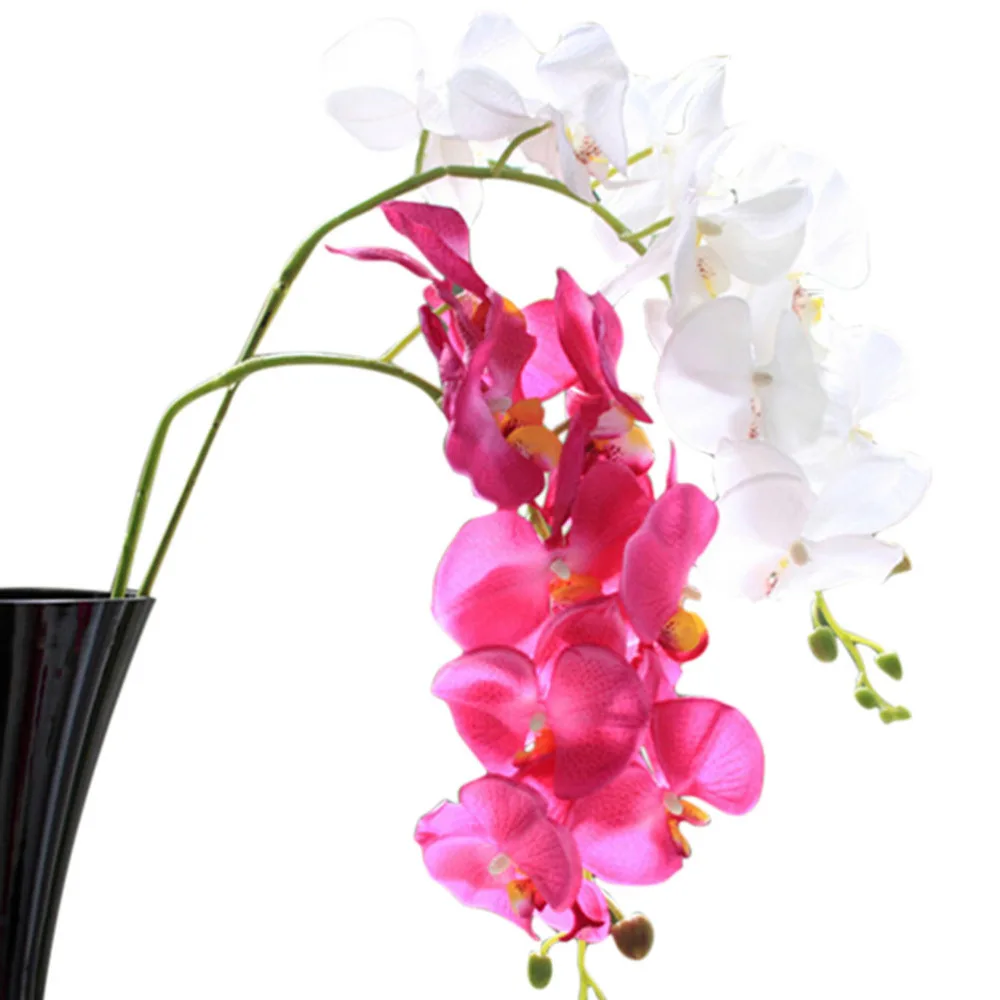 

1PC 78cm 6 Colors Silk Flowers Wedding Supplies Phalaenopsis Artificial Orchid Flower For Wedding Home Decoration Decorative