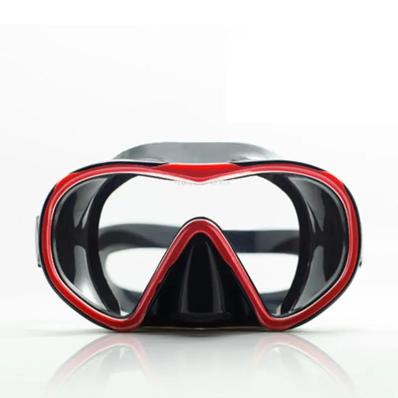 Профессиональная маска для дайвинга, очки с Большой рамкой, большое поле зрения, водонепроницаемые очки унисекс для плавания, оборудование для дайвинга - Цвет: Красный