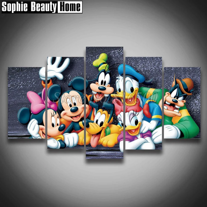 

Needlework 5D Diamond Painting Mickey Mouse Full Diamond Mosaic Cartoon Pattern Diamond Embroidery Rhinestone Home Decor 192031