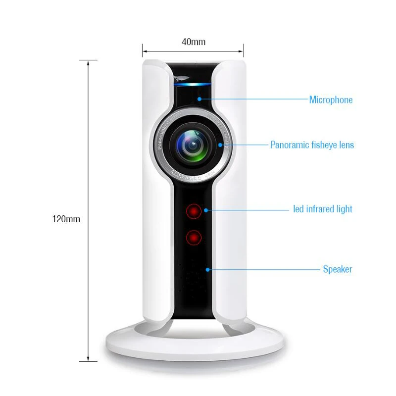 Mini Wifi VR IP Camera Wireless 720P HD Smart 180 panoramic Network CCTV Security Camera Home Protection Surveillance Cam