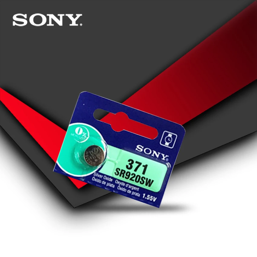 1 шт. sony 371 SR920SW 920 1,55 в батарея для часов SR920SW 371 Кнопка монетница Сделано в Японии