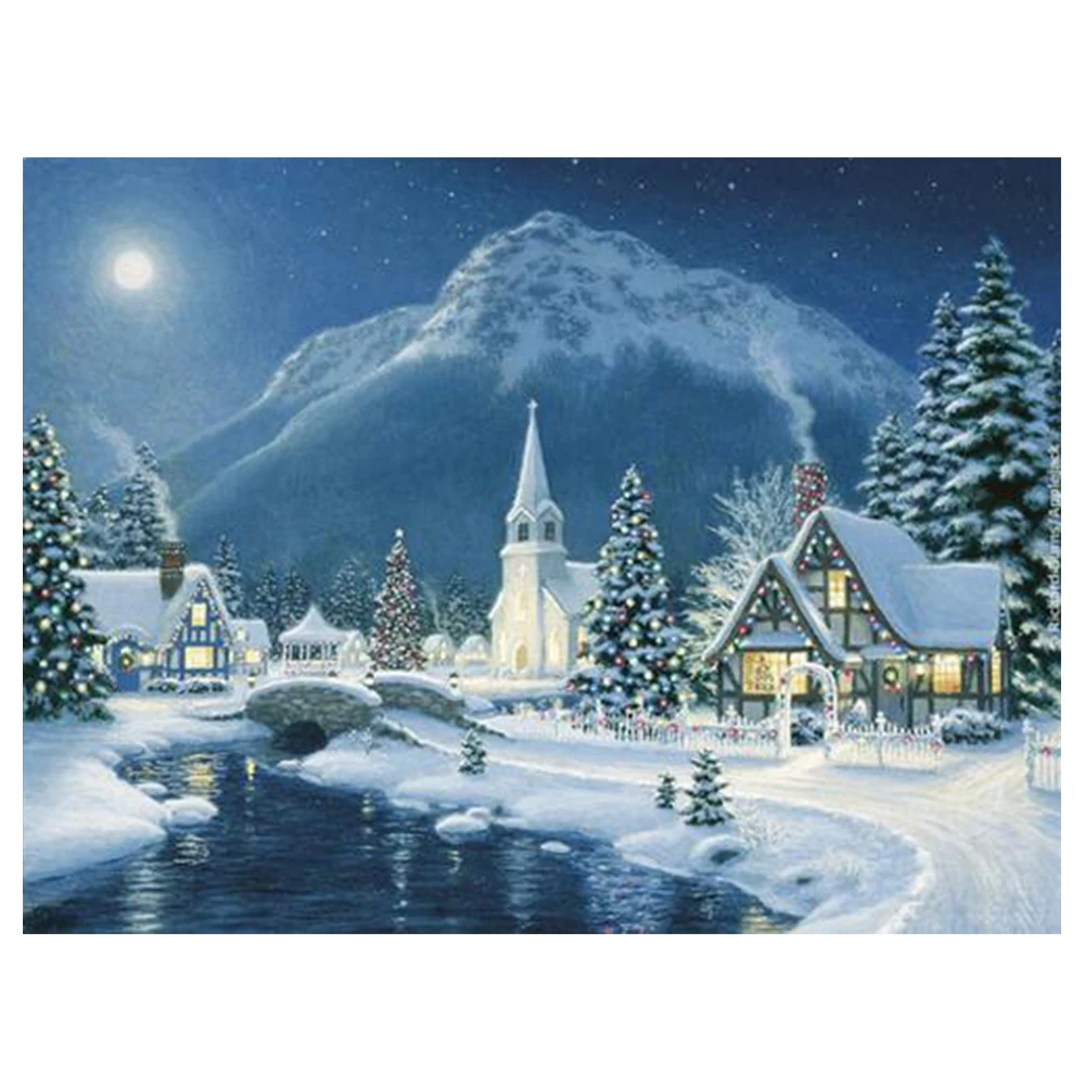

DIY,5D,Diamond Mosaic,Snow,Handmade,Diamond Painting,Cross Stitch Kits,Winter,Landscape,Diamond Embroidery,Patterns,Rhinestones
