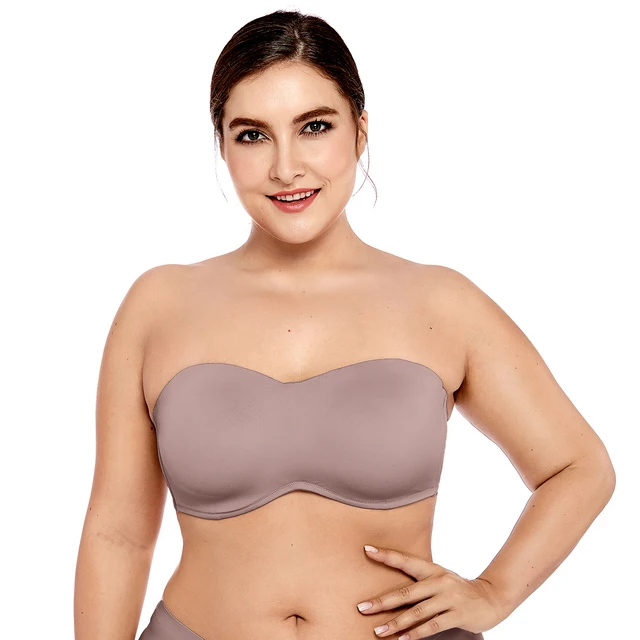 Womens Smooth Seamless Invisible Underwire Strapless Minimizer Bra,Black01,D,38 
