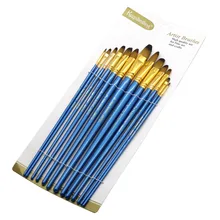 Фирменная новинка 13 шт./компл. масло кисть, акварельная кисть Большой высокое качество нейлоновые волосы деревянная инструмент для рисования Инструменты