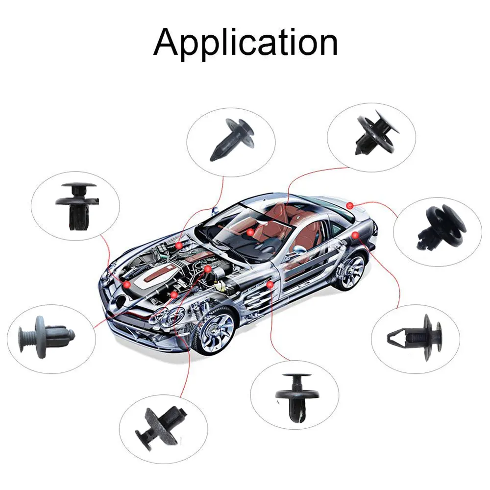 SITAILE 100pcs Plastic Mixed Car Fastener Vehicle Auto Bumper Clips Retainer Rivet Door Panel Fender Liner for Honda Toyota AUDI