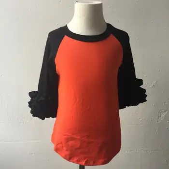 

high quality blouse design baby clothes european Halloween toddler ruffle raglan shirt Family baby wear clothes raglan t shirt