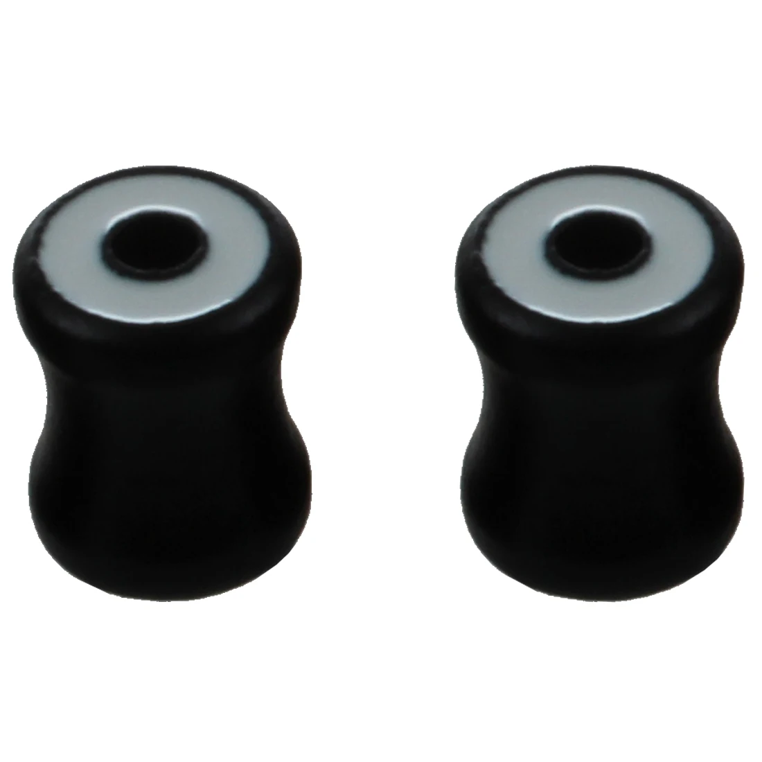 1 Pair White Stripe Black Wood Ear Plugs Gauges Tunnels Piercing Jewelry, 8mmin Earphone