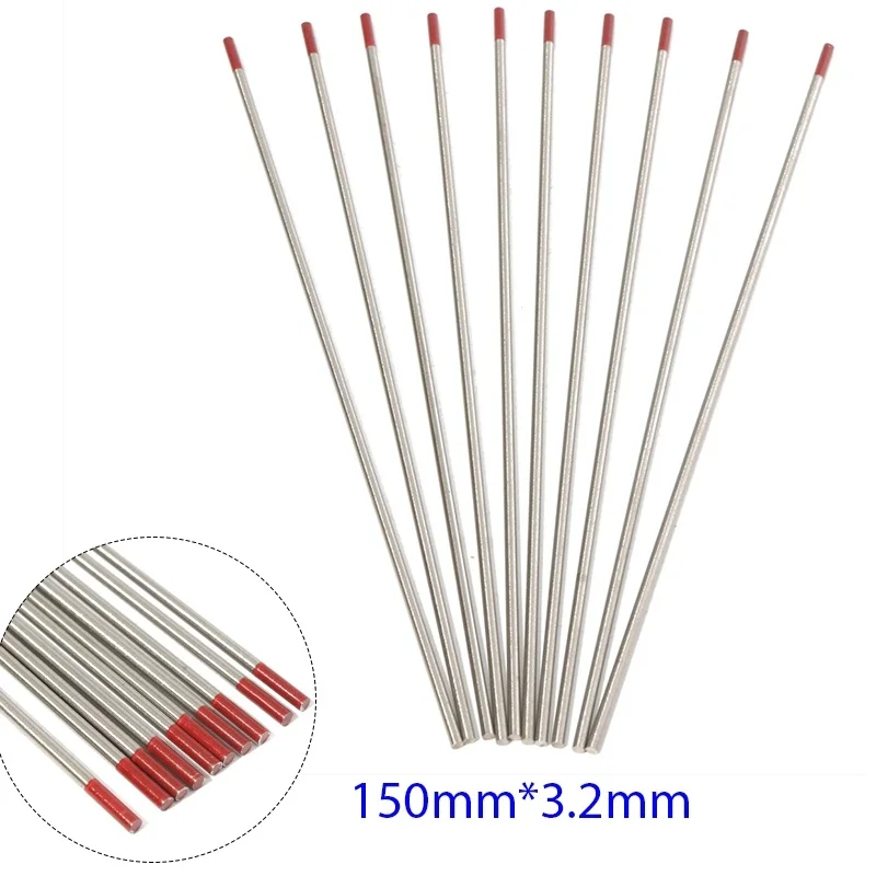 

10Pcs/box Tungsten Rod WT20 Thoriated Tungsten Electrode for TIG Welding 150mm X 3.2mm