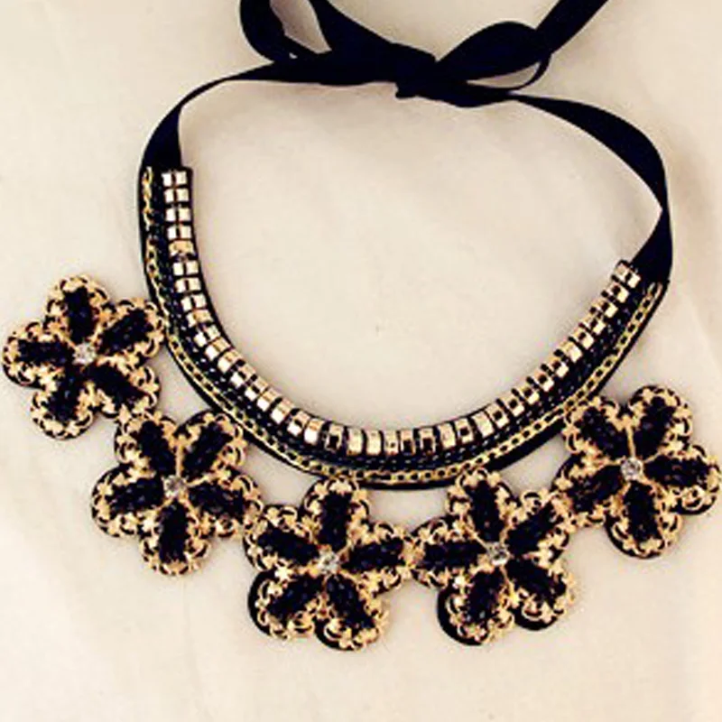 Women Black Velvet Choker Necklace Handmade Retro Burlesque Jewelry Woman Gift design ribbon chain false collar choker necklace