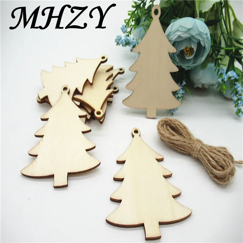 

5/10PCS 8cm Natural Wood hollowed Christmas tree bookmark Pattern Art Collection Craft Handmade for Home decoration DIY Q85
