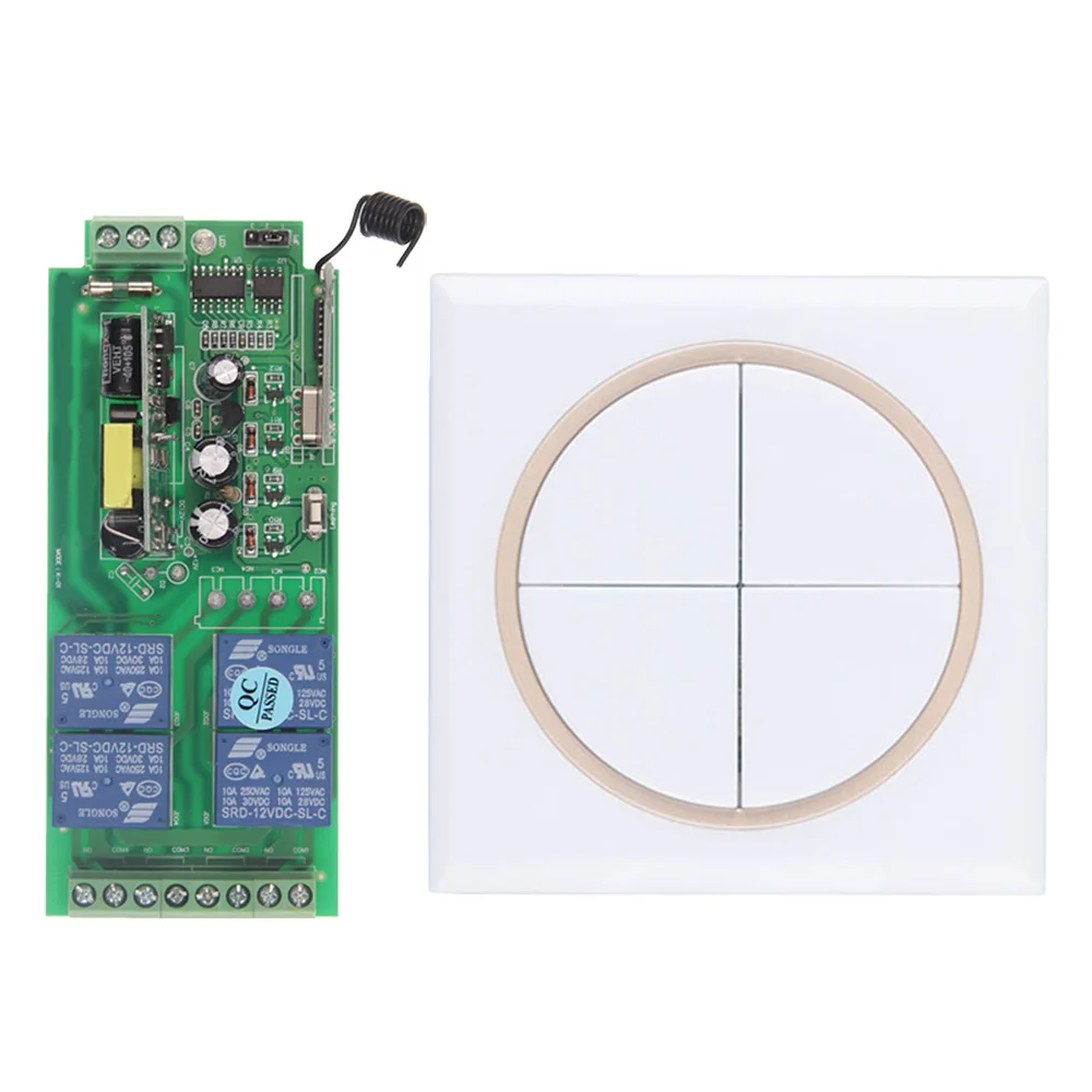AC 85V ~ 250V 110V RF 4 CH 4CH широкая Беспроводная стандартная система выключателя 86