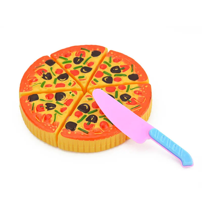Дети кухня пиццы вечерние ломтики фаст-фуда резки вид пищевой реквизит игрушки для Chirden WYQ - Цвет: Style 2 and knife