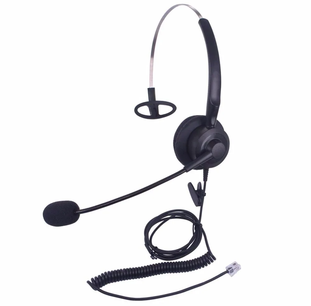 Гарнитура Wantek для колл-центра наушники с микрофоном Avaya 1416 2420 5410 Aastra 6757i Mitel 5330 NEC