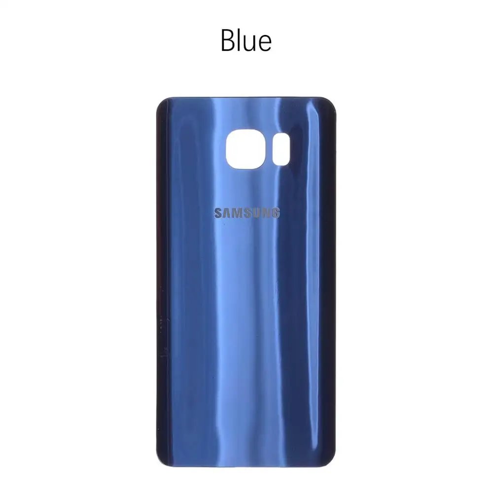 Задняя крышка батареи для samsung Galaxy Note 5 Nota 5 N920 N920F задняя крышка корпуса батарейного отсека чехол запасные части - Цвет: Blue