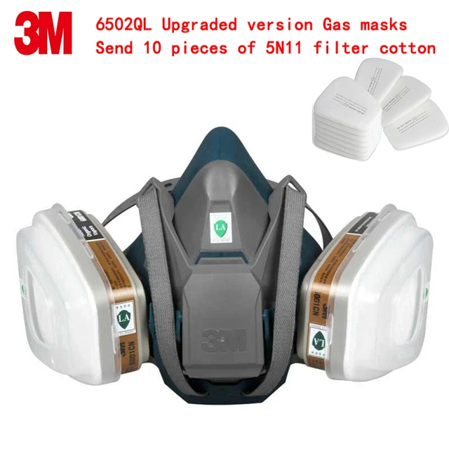 3 m 6502ql 6001 máscara de gás respirador segurança genuine 3 m