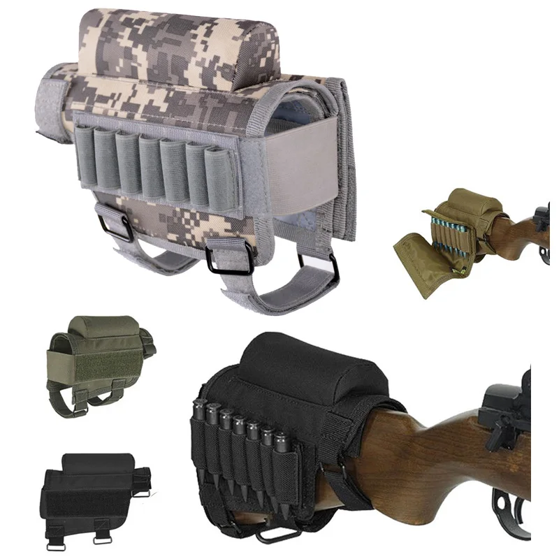 

Outdoor Tactical Pack Magazine Mag Pouch Cartridges Holder Carrier Ammo Shell Reload Tactical Buttstock Cheek Rest Riser