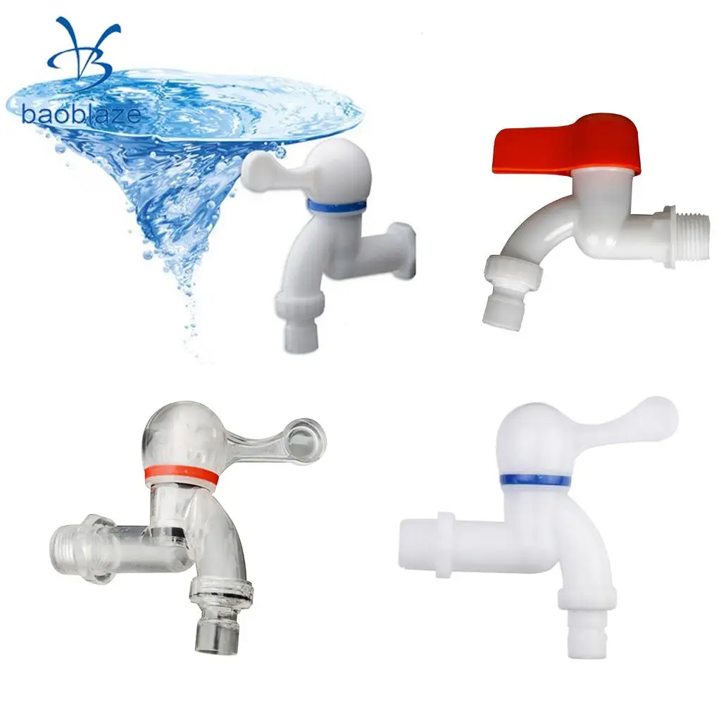 20mm Male Tread Plastic Water Faucets Yard Garden Washing Machine Water Taps, 3 Designs