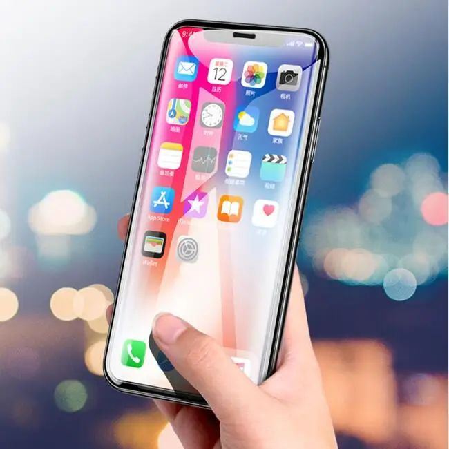 

SUREHIN Nice tempered glass for apple iPhone xs max x xr 8 7 6 6S Plus full curved tempered glass screen protector 2.5D coverage