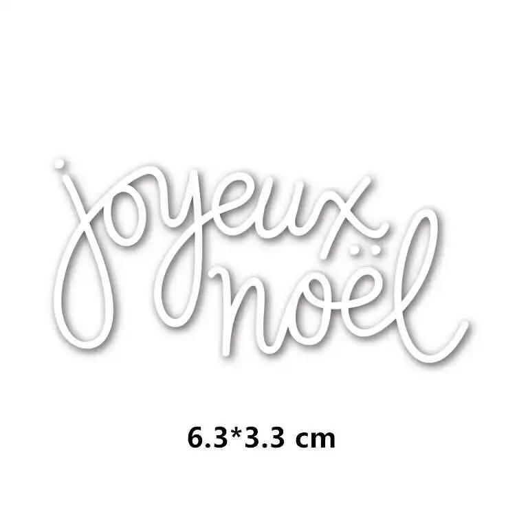 29 Styles Common English Words Metal Cutting Dies Stencil for DIY Scrapbooking Paper Cards Making Decorative Crafts New Die - Цвет: Joyeux Noel