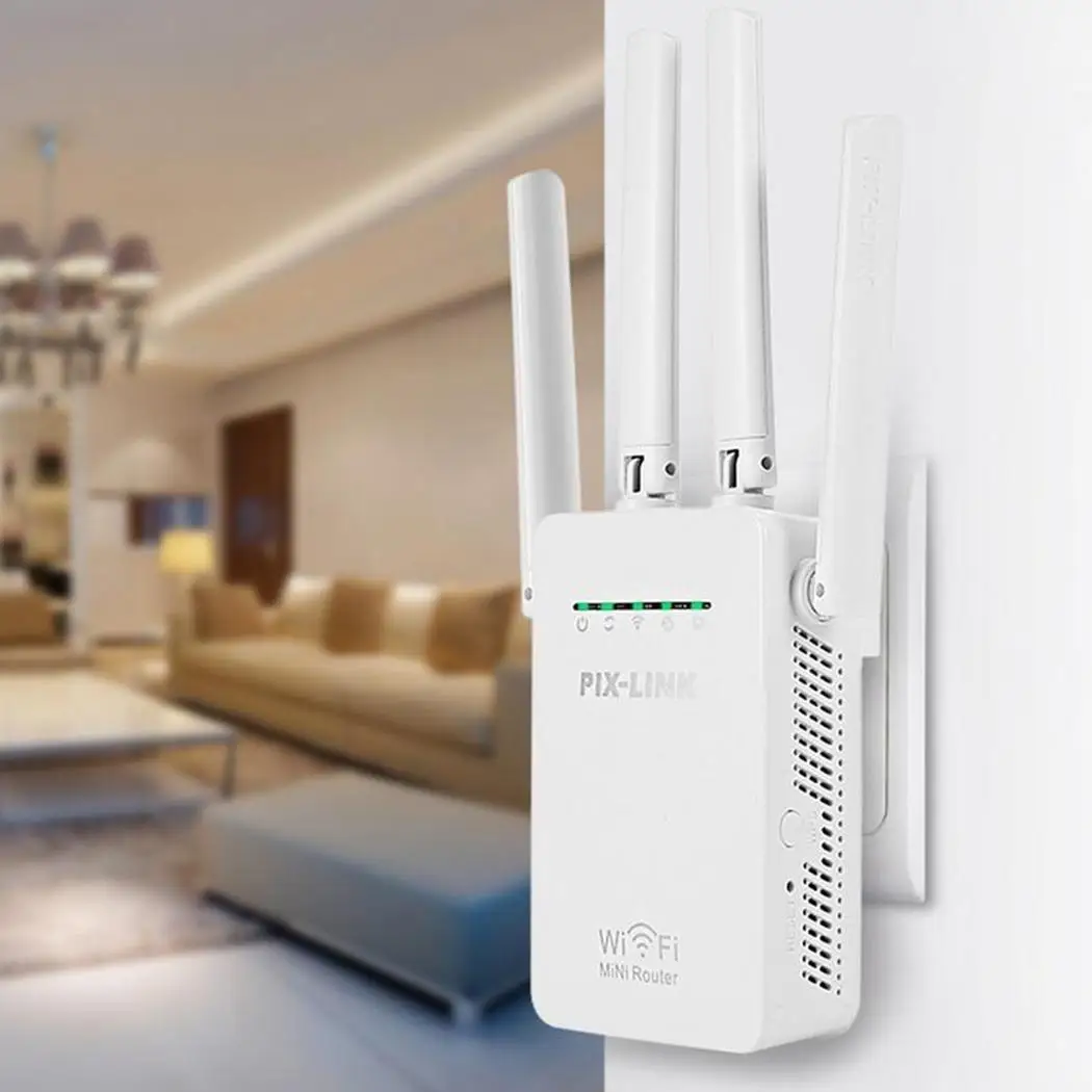 300 Мбит/с беспроводной расширитель диапазона Wi Fi маршрутизатор 4 антенны домашний