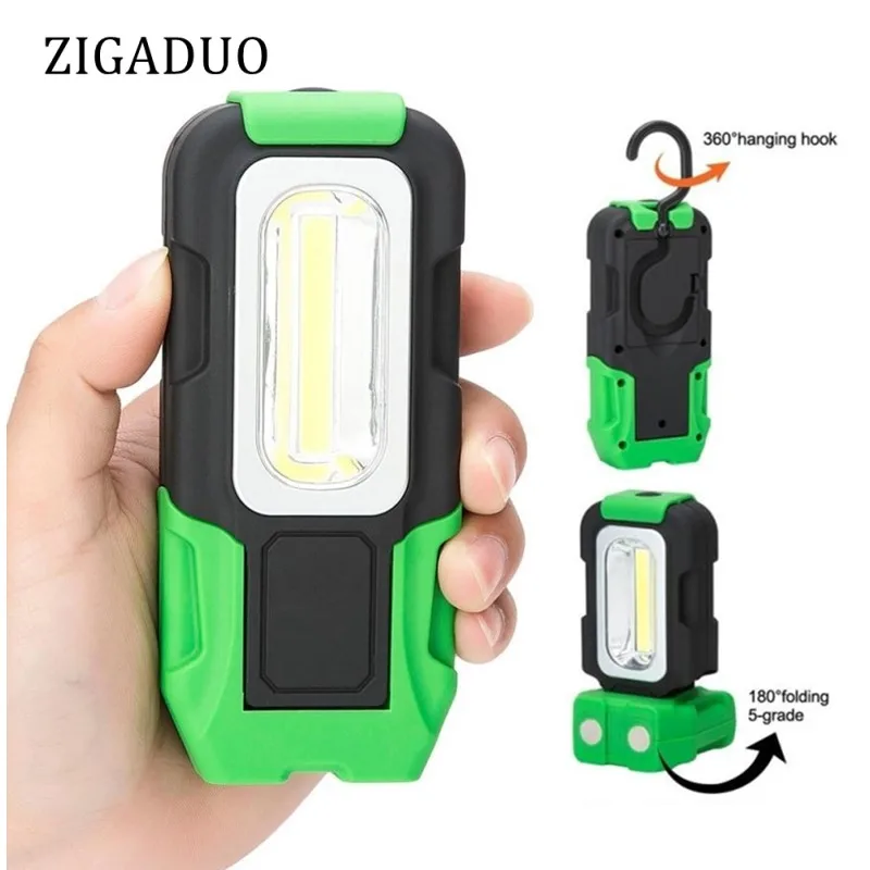 

Portable COB LED Work Lamp Magnetic Camping 200LM COB Light Flashlight Battery-operated for Car Repairing Blackout Emergency