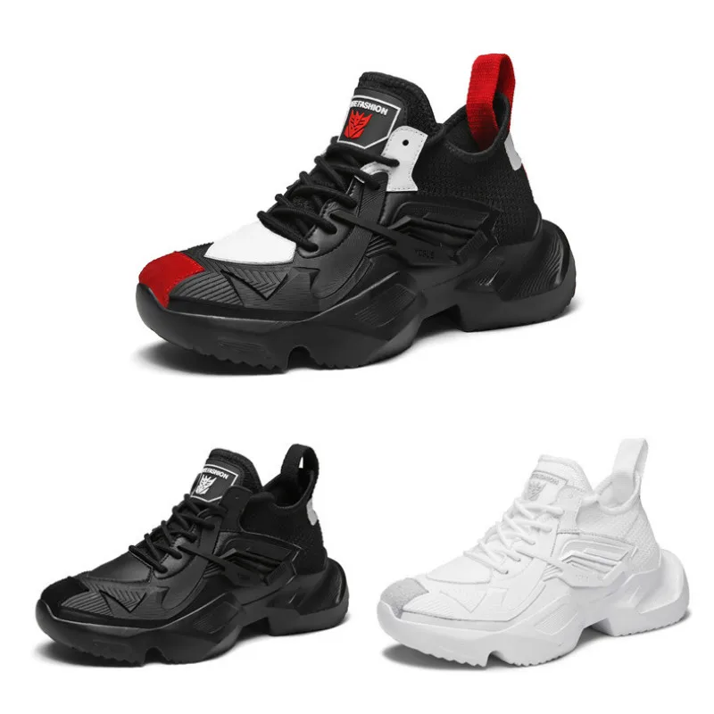 

men sneakers Spring 2019 New High Quality PU Inside Heightening Running Shoes Student Thick-soled Sports Daddy Shoes size39-44