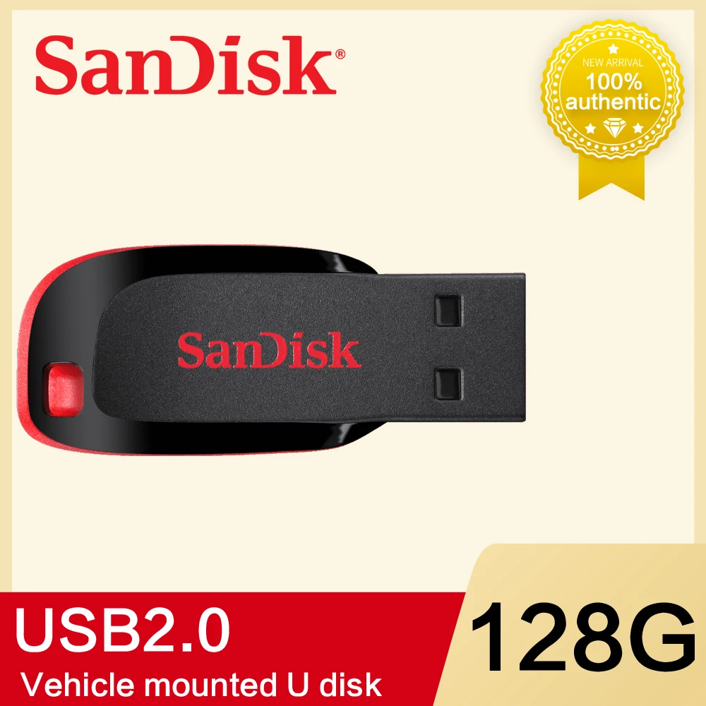 

SanDisk USB Flash Drive Blade Shape U Disk 4GB 8GB 16GB 32GB 64GB 128GB Pen Drives USB 2.0 Memory Stick SDCZ50 for Tablet &Phone