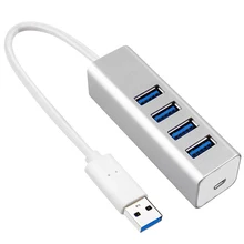 Алюминиевый Мульти USB C концентратор USB 3,0 USB3.0 type C концентратор разветвитель для Macbook Pro Air несколько портов USB-C type-C usb-хаб HAB адаптер