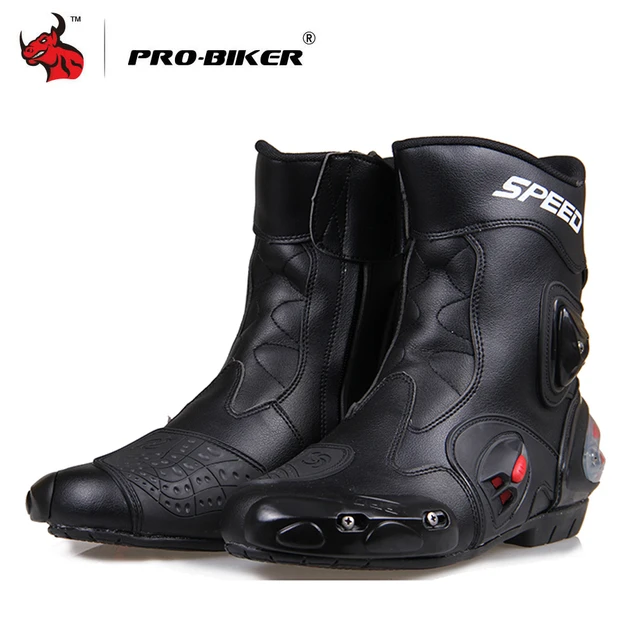 PRO-BIKER-botas para motocicleta de cuero PU para hombre, zapatos para  motocicleta, botas de motociclismo, botas de Motocross, equipo protector _  - AliExpress Mobile
