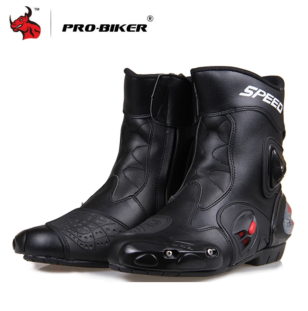 Otoño Dormitorio Aditivo PRO-BIKER Motorcycle Boots PU Leather Moto Shoes Men Motorcycle Riding Boots  Motocross Boots Motorbike Boots Protective Gear # - AliExpress