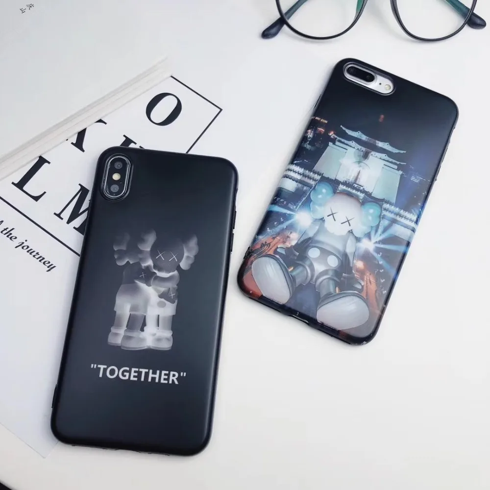 

Fashion Tide Kaws Luxury Matte Soft Silicone Phone Case for iphone 6 S plus 7 7plus 8 8plus X XS XR MAX Capa Coque