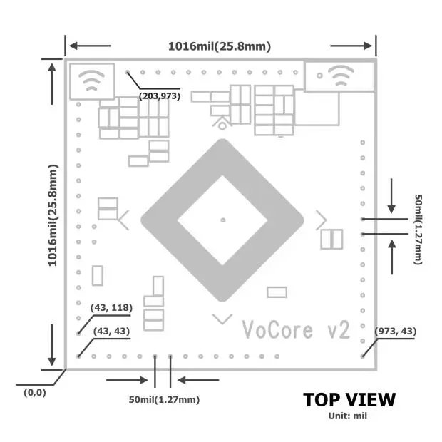 Плата разработки VoCore MT7628a 2 Vocore2 поколения mini Linux Openwrt