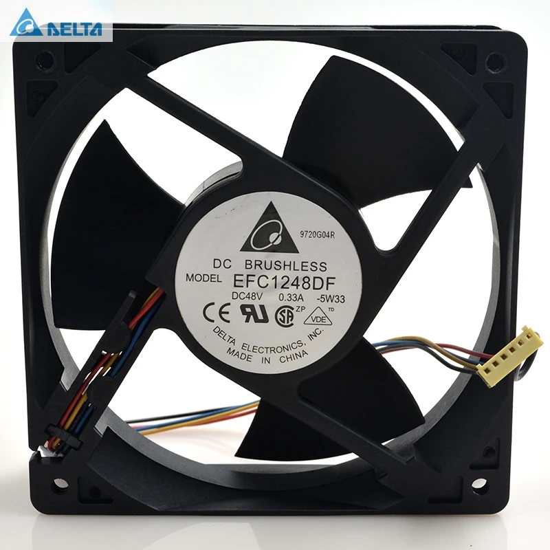 Для delta EFC1248DF 120*120*32 мм 12032 12 см 48В 0.33A 4 провода для P/N: 32030010 Вентилятор охлаждения