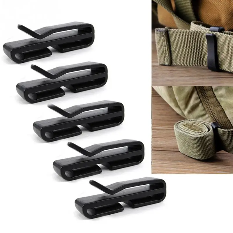

5pcs/Set Plastic Steel Buckle Carabiner Keychain Waist Belt Clip Anti-lost Buckle Waist Buckle Clips