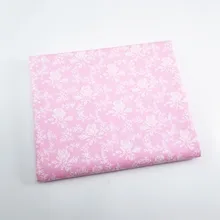 Прекрасный розовый цветочный хлопок саржевая ткань по метрам для лоскутного шитья детское постельное белье одеяло шитье Рукоделие ткань материал