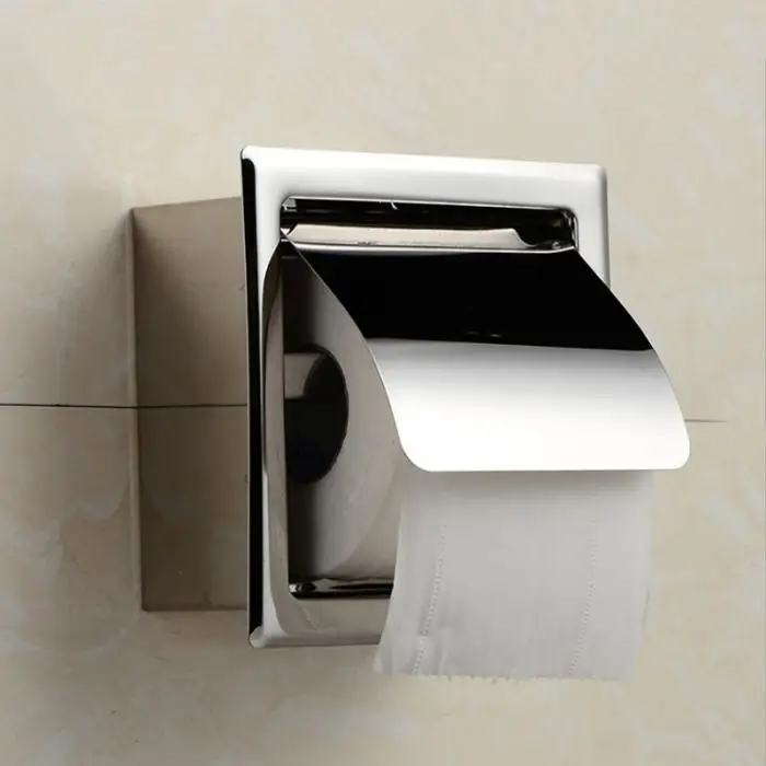 Туалетная рулонная бумага из нержавеющей стали водонепроницаемый Скрытая установка держатель ткани BDF99